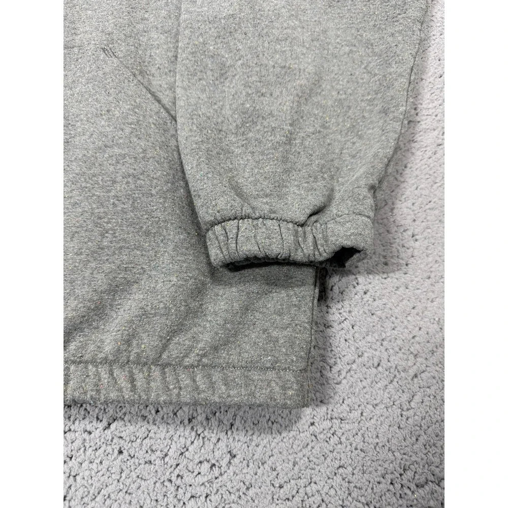 The North Face Sweatshirt Mens XL Gray Fleece 1/4 Zip Pullover Speckle Logo